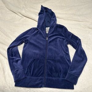 NWOT Velour zip hoodie